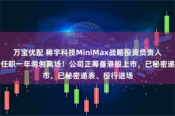 万宝优配 稀宇科技MiniMax战略投资负责人魏瀚曈离职，任职一年匆匆离场！公司正筹备港股上市，已秘密递表、投行进场