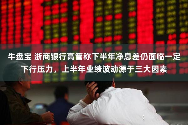 牛盘宝 浙商银行高管称下半年净息差仍面临一定下行压力，上半年业绩波动源于三大因素