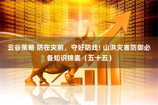 云谷策略 防在灾前，守好防线! 山洪灾害防御必备知识锦囊（五十五）